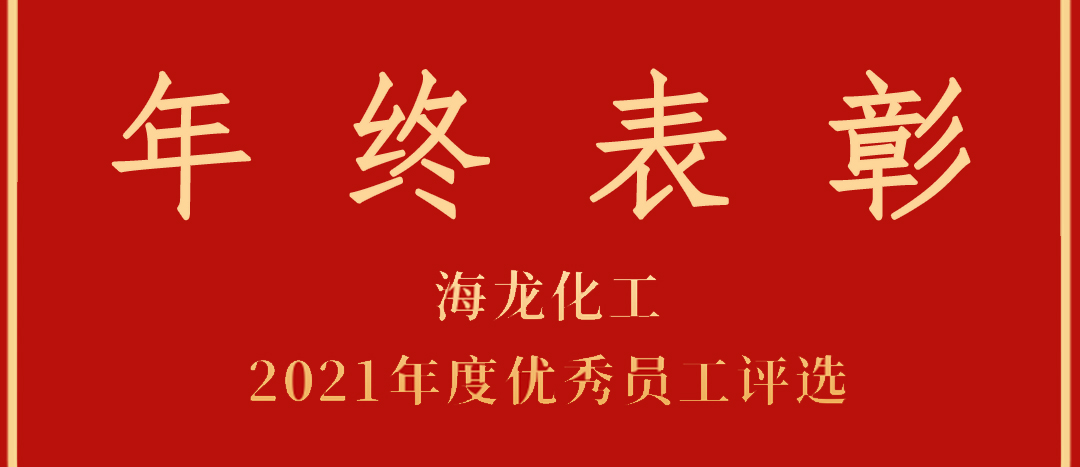 <strong>表彰！海龍化工2021年度優(yōu)秀員工優(yōu)秀部門評(píng)選</strong>